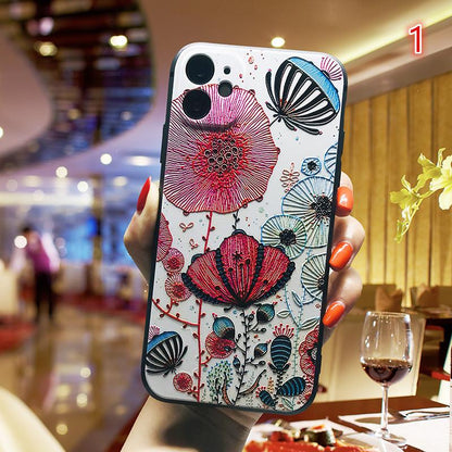 3D Oil Painting Relief Soft iPhone Case