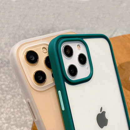 Coque pour iPhone en silicone à contraste de couleur bonbon Simplicity