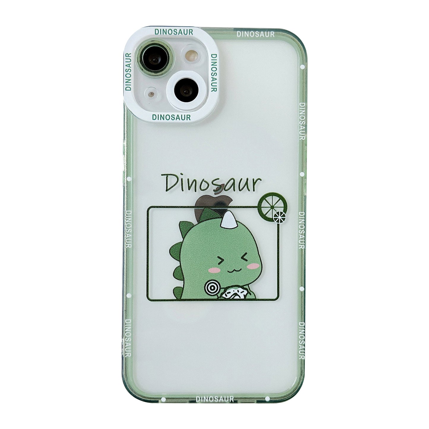 Vinilo o funda para iPhone Cute Cartoon Dinosaur Clear Soft