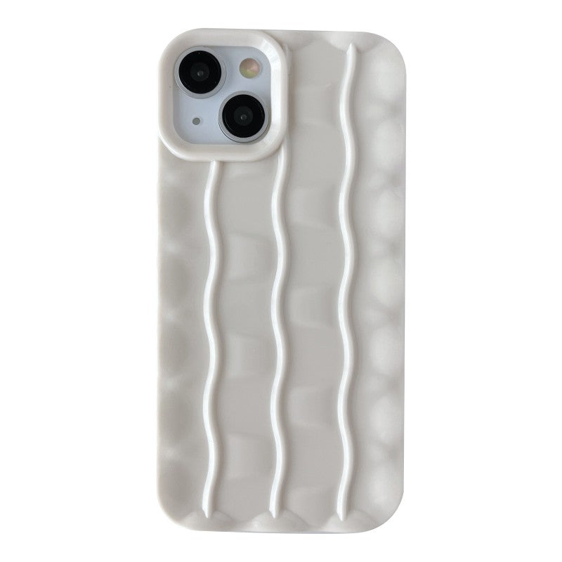 Patrón de onda rizada 3D compatible con iPhone Case