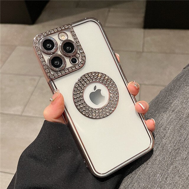 Luxury Diamond Plating Clear Soft Compatible with iPhone Case