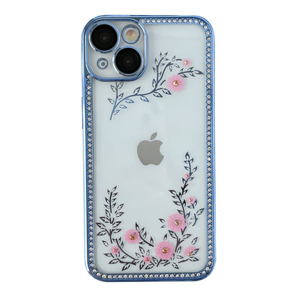 Glitter Bling Sparkling Diamond Flower Floral Compatible con iPhone Case