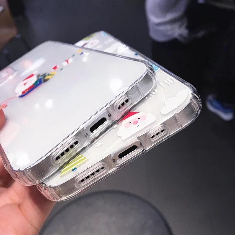 Cute Christmas Bumper Transparent Soft iPhone Case