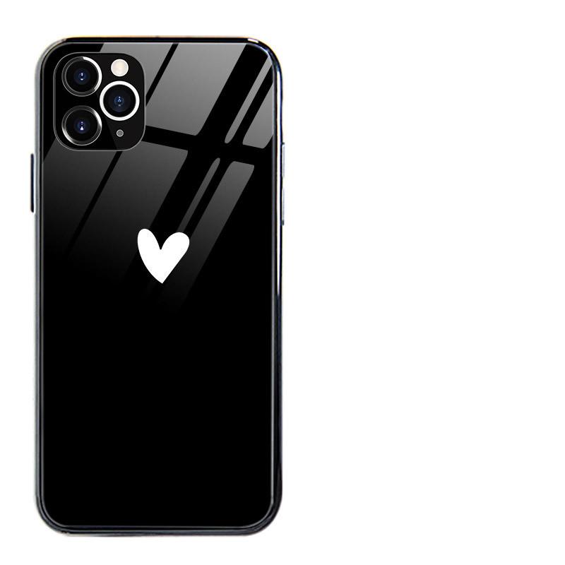 Coque et skin iPhone en verre trempé coeur d'amour
