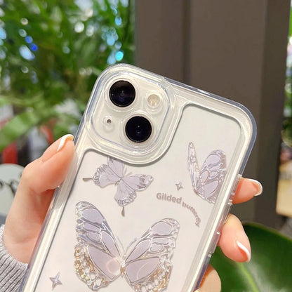 Butterfly Crystal Clear Compatible with iPhone Case