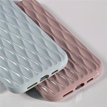 Funda de silicona suave con purpurina antiarrugas 3D de lujo compatible con iPhone