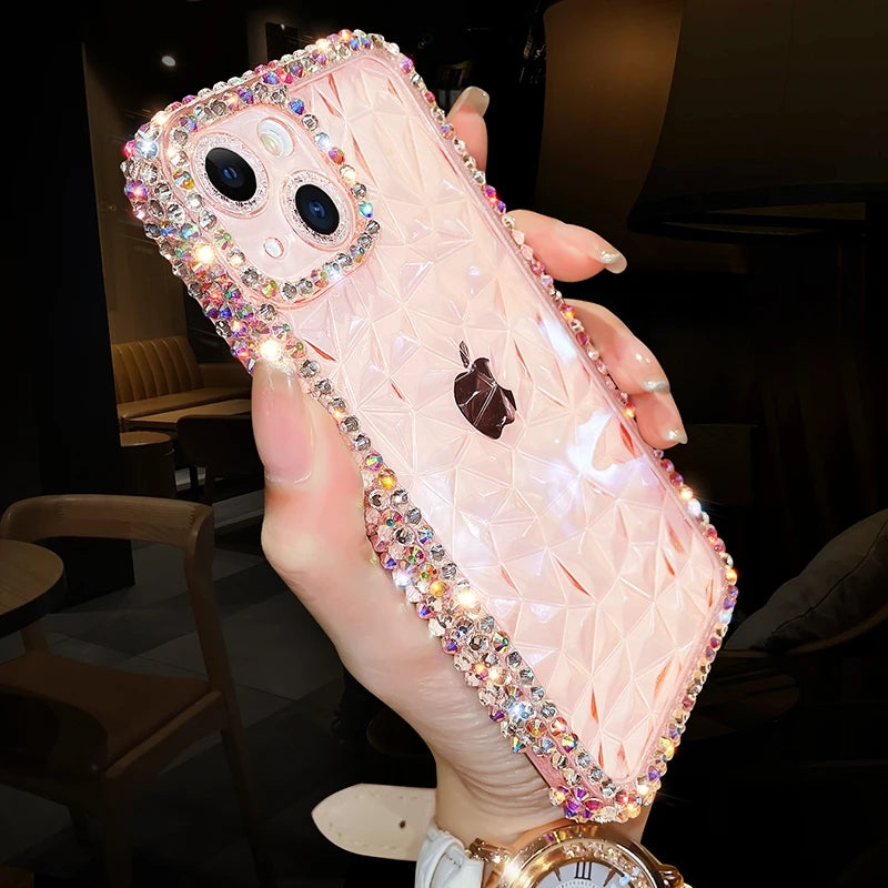 Luxe Glitter Bling Diamond Transparent Compatible avec iPhone Case