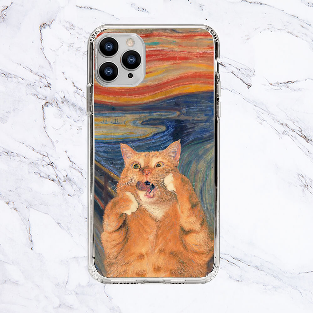 Custom Funny Oil Painting TPU Clear iPhone Case