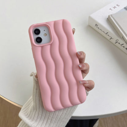 3D Wave Curly Stripe Pattern Shockproof Compatible with iPhone Case