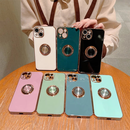 Plating Magnetic Attraction Ring Holder Compatible with iPhone Case