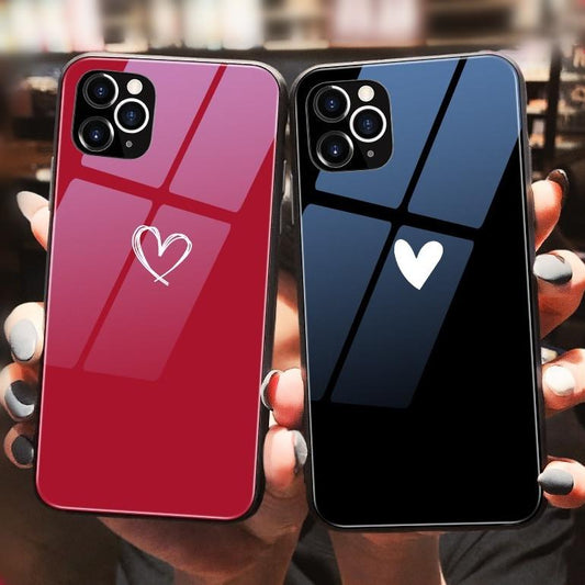 Vinilo o funda para iPhone Love Heart Vidrio templado