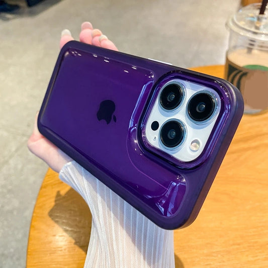 Coussin d'air transparent de couleur bonbon à motif gelée compatible avec la coque iPhone