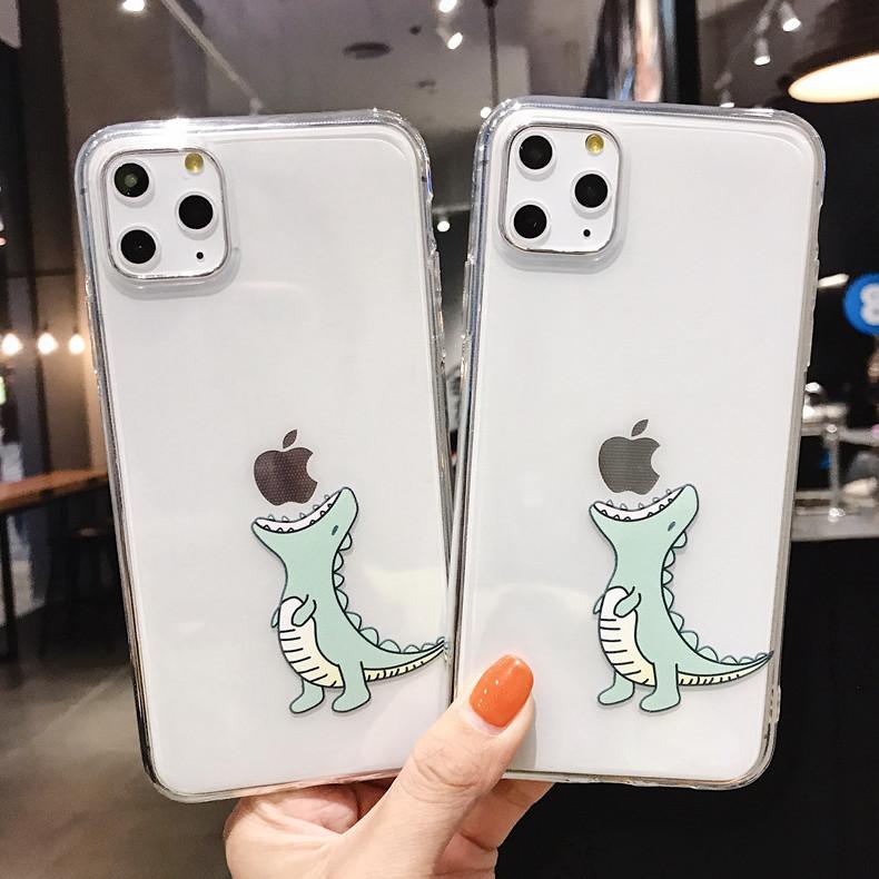 Creative Cartoon Simple Dinosaur Transparent Soft iPhone Case