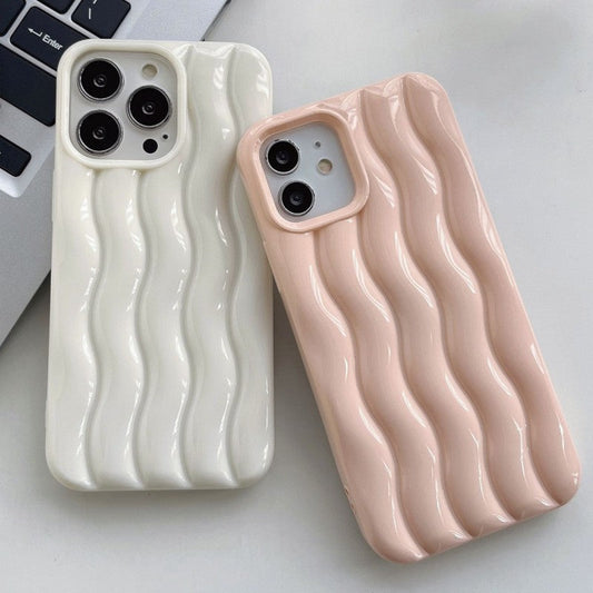 3D Wave Ripple Pattern Shockproof Compatible with iPhone Case