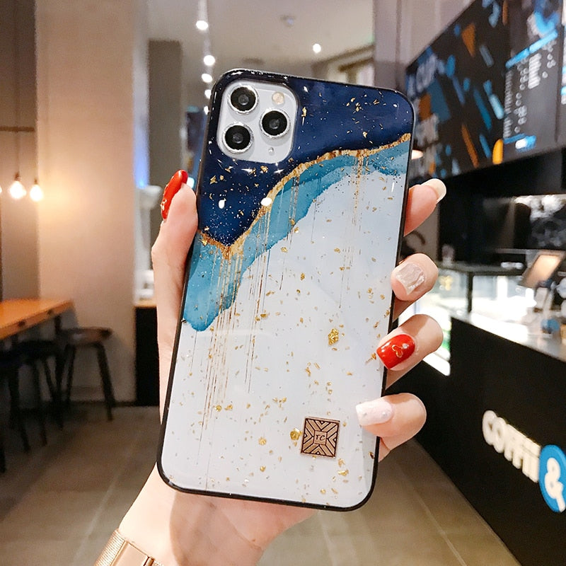 Chic Marble Gold Foil Phone Cases