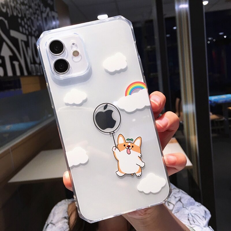 Cute Cartoon Cat Dog iPhone Case
