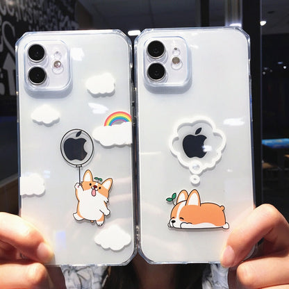 Cute Cartoon Cat Dog iPhone Case