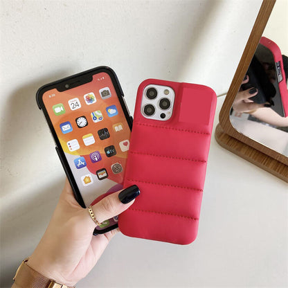 Creative Down Jacket Style Protective iPhone Case Back Cover