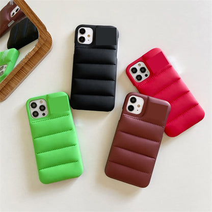 Creative Down Jacket Style Protective iPhone Case Back Cover