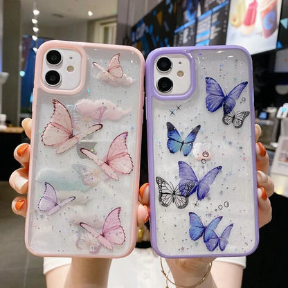 Glitter Laser Butterfly Soft Anti-drop iPhone Case