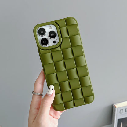 3D Cube Woven Pattern iPhone Case