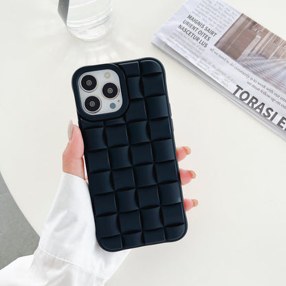 3D Cube Woven Pattern iPhone Case