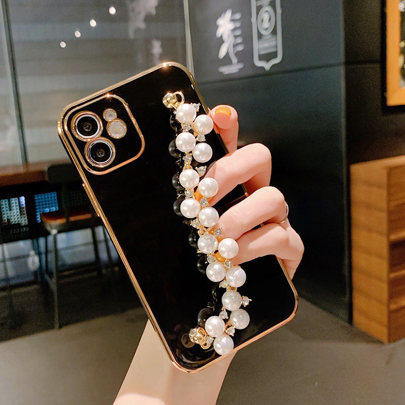 Bracelet de perles de placage luxueux Coque et skin adhésive iPhone