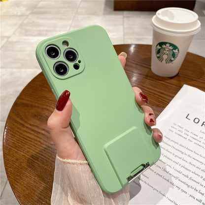 Solid Color Couple Trolley Case Bracket iPhone Case