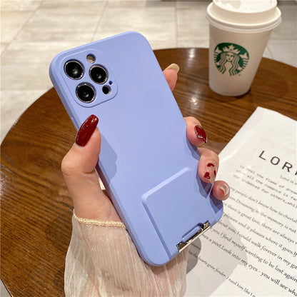 Solid Color Couple Trolley Case Bracket iPhone Case