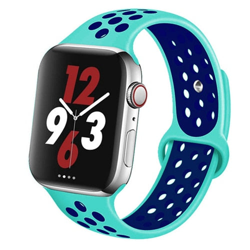 Sport Apple Watch Correa de silicona Band iWatch Belt Pulsera Correa-44 colores