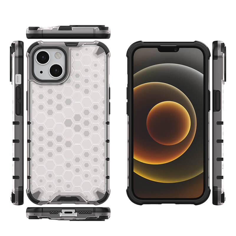 Transparent Honeycomb Alien Technology Anti-Drop Clear iPhone Case