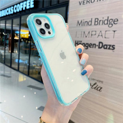 Candy Color Shockproof Clear Soft iPhone Case