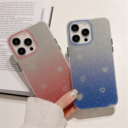 Glitter Love Heart Compatible with iPhone Case