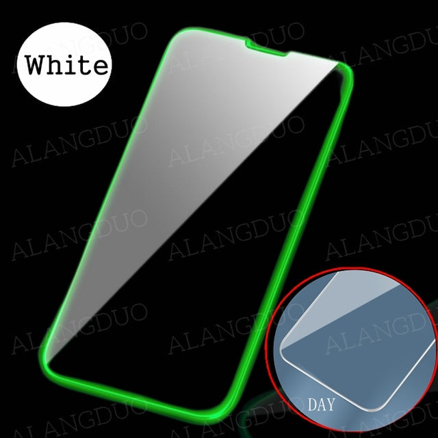 Verre trempé lumineux compatible avec les protecteurs d'écran iPhone
