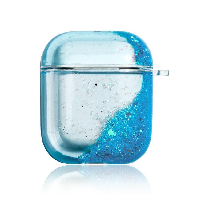 Colorful Glitter Dynamic Liquid Bling Clear Case For AirPods 1 2 3 Pro