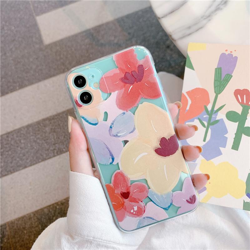 Vintage Flowers Soft Clear iPhone Case
