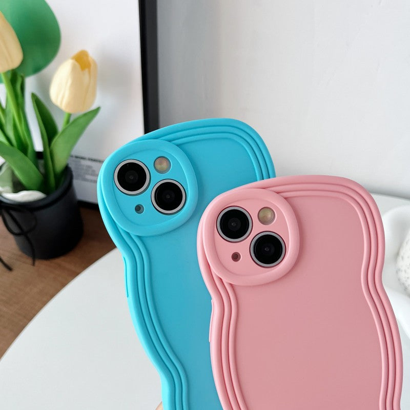 Wave Frame Shockproof Soft Silicone Compatible with iPhone Case