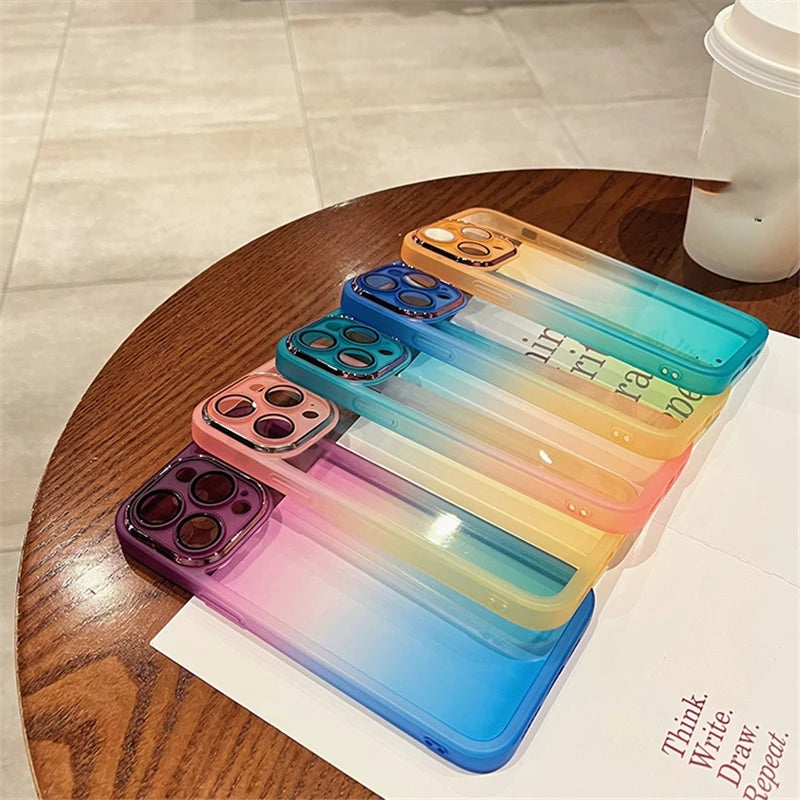 Gradient Rainbow Clear Compatible avec la coque iPhone