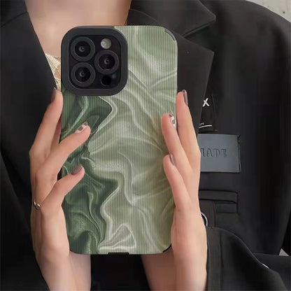 Vinilo o funda para iPhone Impresión de pintura de arte verde compatible con iPhone