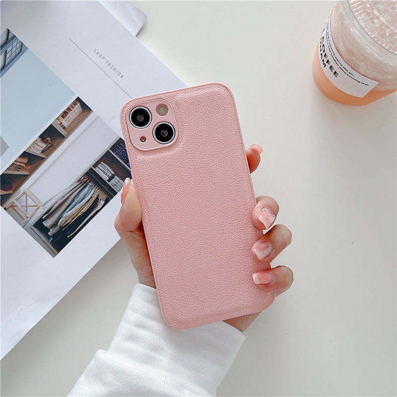 Leather Texture Shockproof Compatible with iPhone Case