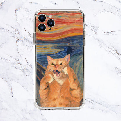 Custom Funny Oil Painting TPU Clear iPhone Case