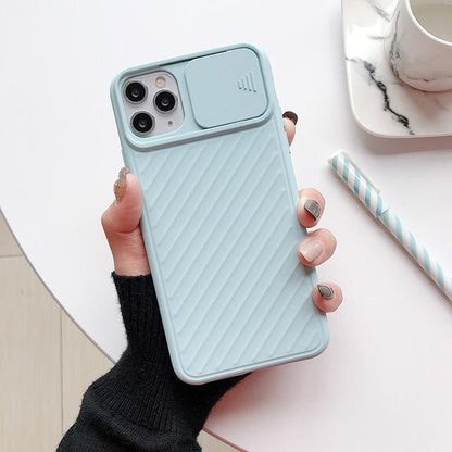 Candy Color Slide Camera Lens Protection Soft iPhone Case
