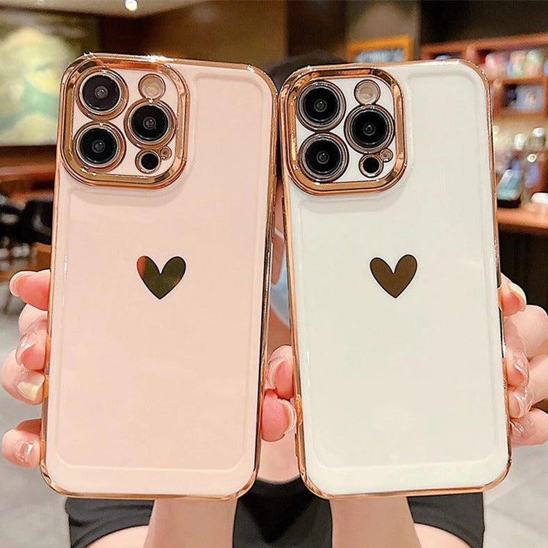 Funda Love Heart a prueba de golpes compatible con iPhone