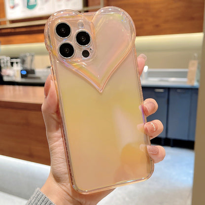 3D Love Heart Cámara Láser Compatible con iPhone Case