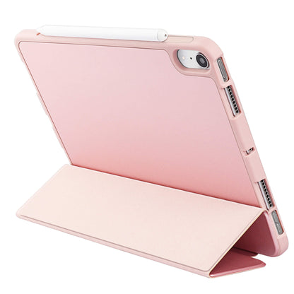Étui pour iPad 9e/8e/7e génération en PU de couleur unie 10,2 ''avec étui pour iPad porte-crayons 