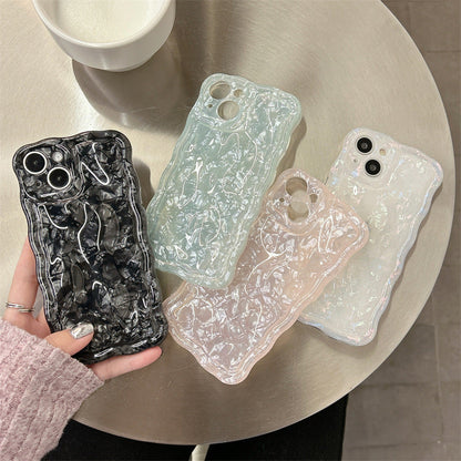 Wave Frame Irregularity Shell Pattern Compatible with iPhone Case