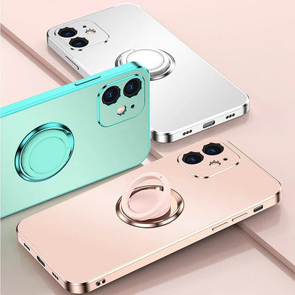 Matte Electroplated Stand Ring Compatible with iPhone Case