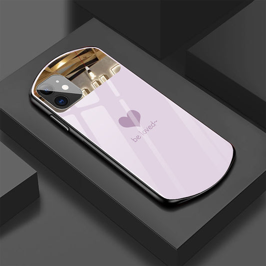 Miroir de luxe Oval Smile en verre trempé Coque et skin iPhone