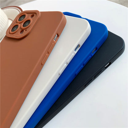 Funda de iPhone de TPU suave azul Klein de color sólido