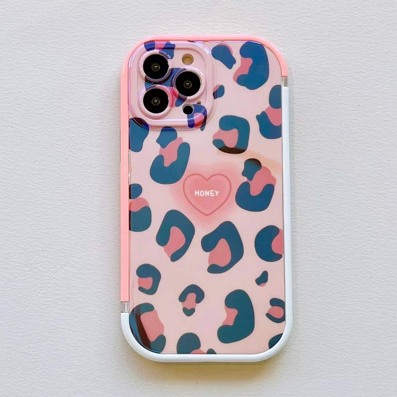 Pink Leopard Rounded Corners Blu-ray iPhone Case